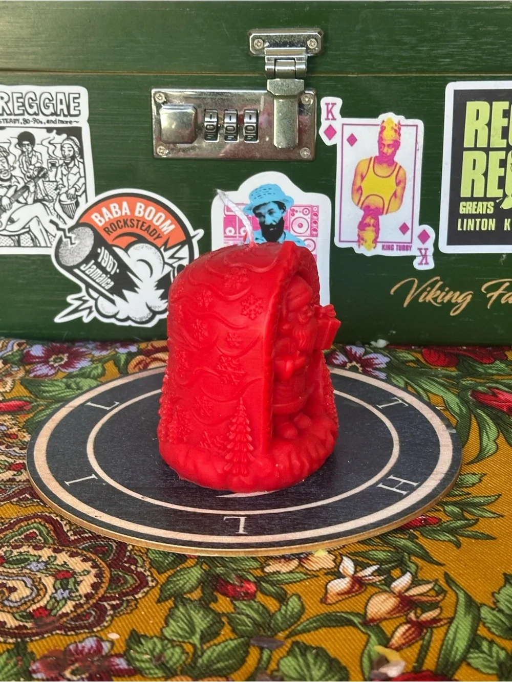 Red Santa Christmas Candle
